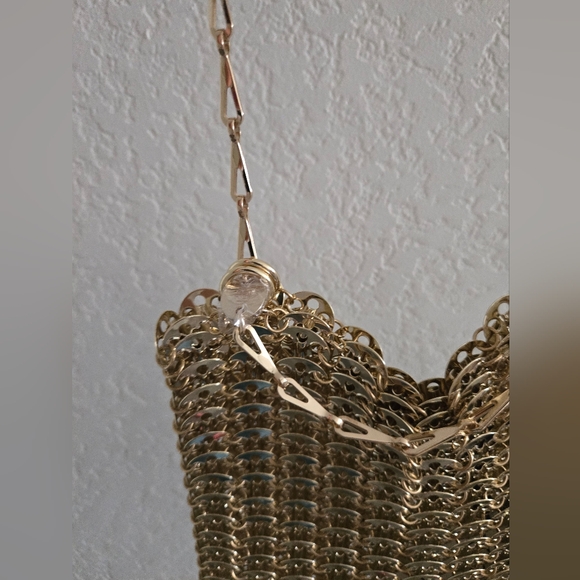 Rabanne Iconic 1969 Chainmail Shoulder Bag in light gold - Picture 12 of 12